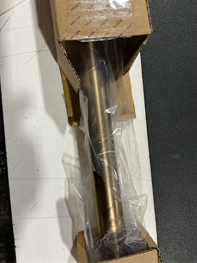 Condition photo showing Good Condition for ivilon tension curtain rod - spring tension rod for windows or shower, 24 to 36 inch. warm gold 24" to 36" warm gold