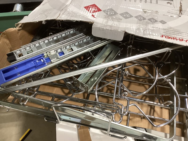 Condition photo showing As Is for Rev-A-Shelf Two-Tier Pull-Out Baskets 20.75-in W x 18.12-in H x 22-in D 2 -Tier Cabinet-mount Chrome