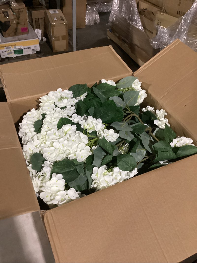 Condition photo showing Good Condition for faux hydrangea tree – 30 inch hydrangea tree artificial with white flowers, uv resistant outdoor hydrangea artificial plants in pot for indoor outdoor home porch decor (2 pack)