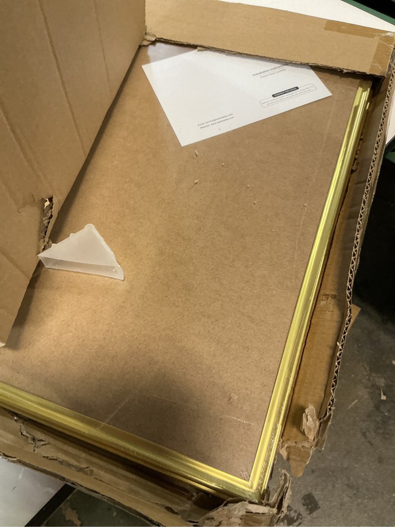 Condition photo showing As Is for upsimples 18x24 picture frame gold 3 pack, scratch-proof poster frames 18 x 24 for photo gallery - slide-in strips, horizontal or vertical wall mounting gold 18x24