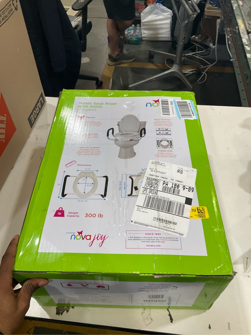 Condition photo showing Good Condition for NOVA Medical Products Toilet Seat Riser with Arms  Elongated  White  3.8 Pound