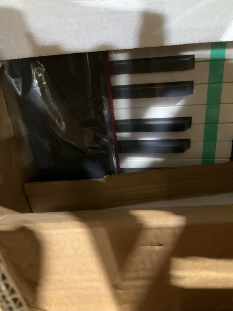 Condition photo showing New/Like New for digital piano 88 key semi weighted keyboard,full-size electric piano for beginners,with sheet music stand,pedal,power adapter,headphone mode,usb-midi (matte black)