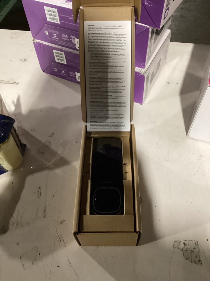 Condition photo showing Good Condition for ecobee smart video doorbell camera (wired) - with industry leading hd camera, smart security, night vision, person and package sensors, 2-way talk, and video & snapshot recording smart doorbell video camera