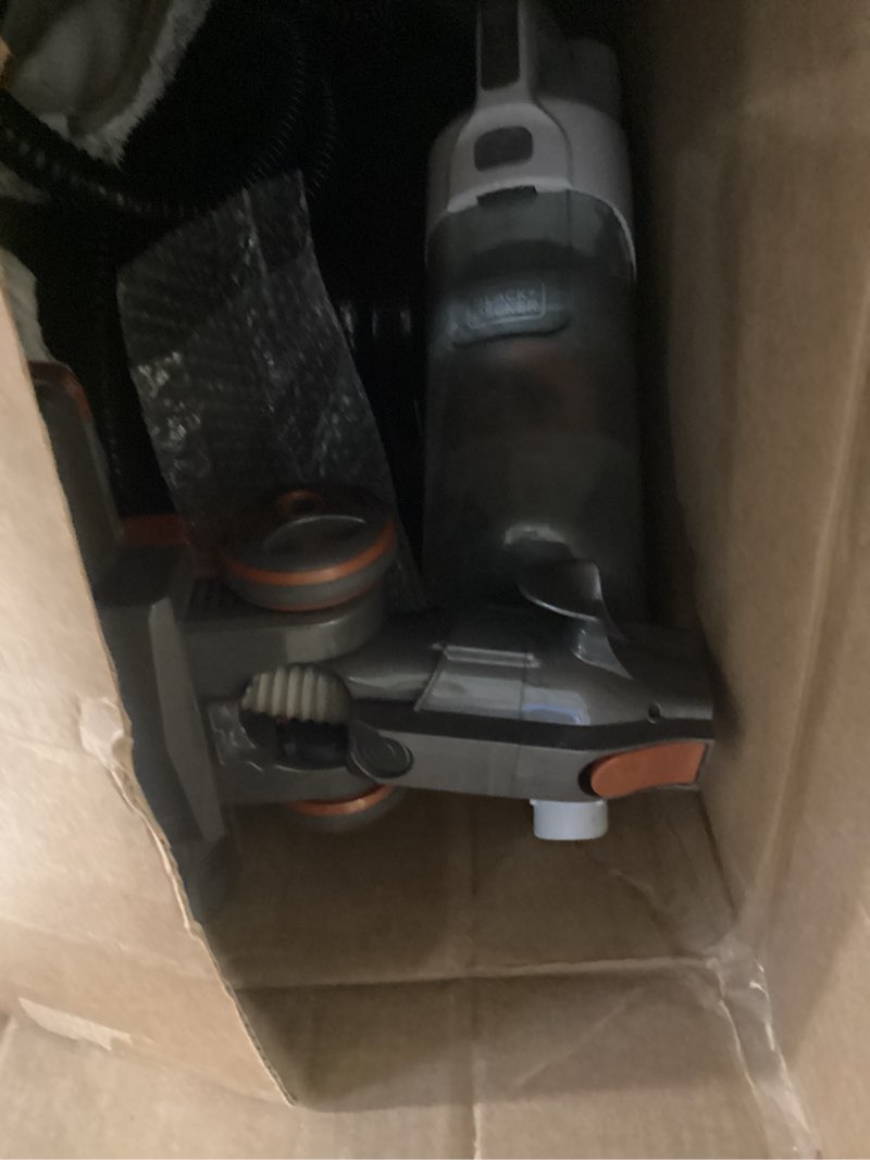 Condition photo showing As Is for Shark HV302 Rocket Pet Corded Stick Vacuum, Lightweight with Swivel Steering for Carpets & Hard Floors, Converts to Hand Vacuum, Includes Crevice Tool, Pet Multi-Tool & Precision Duster, Orange