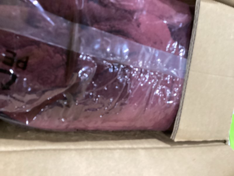 Condition photo showing As Is for Sunbeam Electric Throw Royal Luxe Microplush Heated Blanket, 4 Heat Settings, 4-Hour Auto Shut-Off, Fast Heating, Warm and Cozy, Cabernet Red Color, 50" x 60" Cabernet Throw