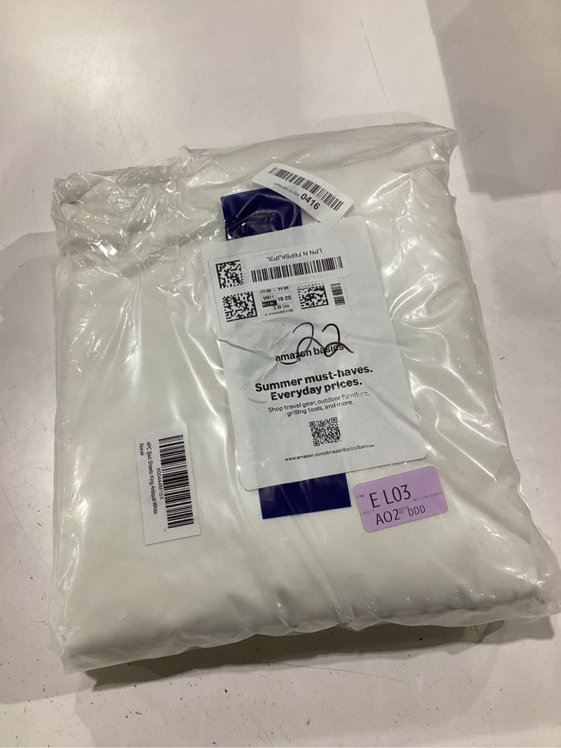 Condition photo showing Good Condition for king size 4 piece sheet set - comfy breathable & cooling sheets - hotel luxury bed sheets for women & men - deep pockets, easy-fit, extra soft & wrinkle free sheets - antique white oeko-tex bed sheets 02 - antique white king