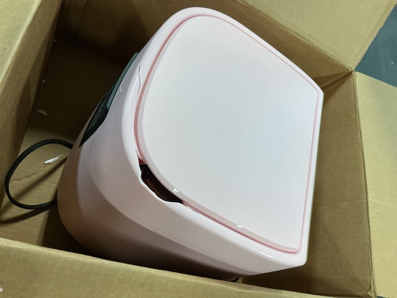 Condition photo showing As Is for Paris Hilton Air Fryer, Large 6-Quart Capacity, Nonstick Made without PFAS, Touchscreen Display, 8-in-1 (Air Fry, Roast, Broil, Bake, Reheat, Keep Warm, Pizza, Dehydrate), Dishwasher Safe, Pink