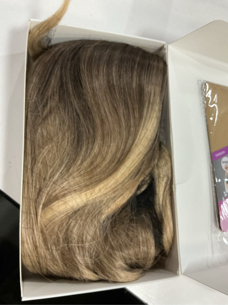 Condition photo showing Good Condition for Long Ombre Blonde Wigs for Women 26 inch Long Wavy Middle Part Wig Ombre Blonde Wigs Upgraded Protein Fiber Hair Replacement Wig Cosplay Costume Halloween Wig(26'' Brown Ombre Blonde)