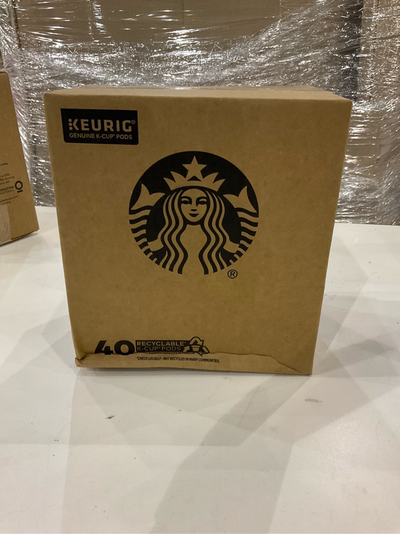 Condition photo showing New/Like New for STARBUCKS® FLAVORED K-CUP® PODS VARIETY PACK - 40 Ct, FLAVORED GROUND COFFEE- Best By: 02 JUL 2025,\nVanilla Flavored Coffee with Other Natural Flavors 8 -0.35 OZ (10.1 g) / EA\n\nCaramel Flavored Coffee with Other Natural Flavors 8 -0.35 OZ (10.1 g) / EA\n\nCinnamon Dolce Flavored Coffee with Other Natural Flavors 8 -0.35 OZ (10.1 g) / EA\n\nToffeenut Flavored Coffee 8-0.33 OZ (9.4 g) / EA\n\nToasted Graham Flavored Coffee 8 -0.33 OZ (9.4 g) / EA