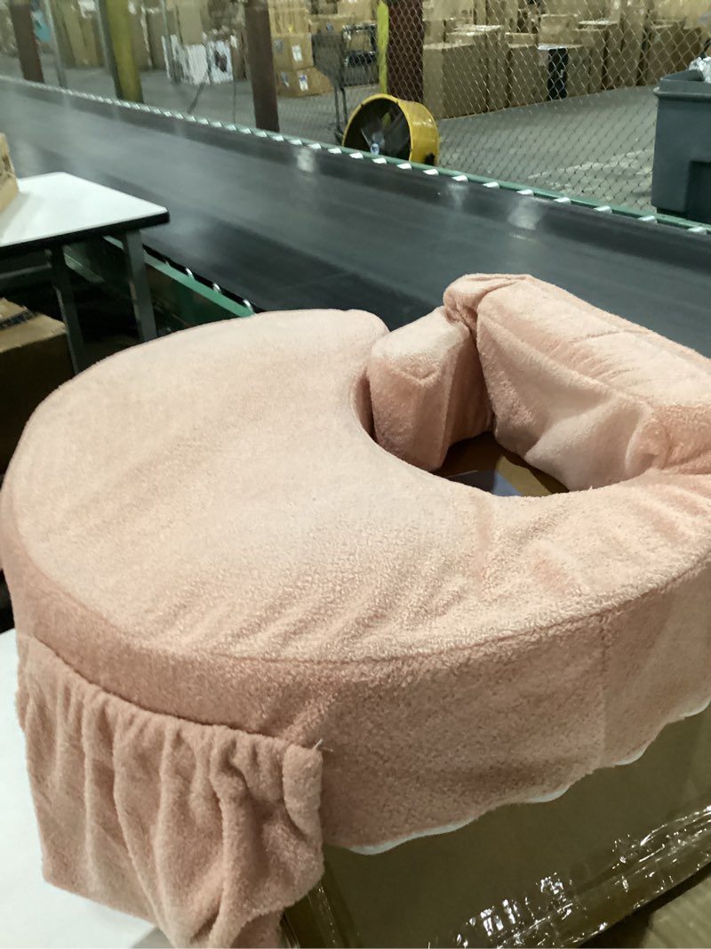 Condition photo showing As Is for My Brest Friend Nursing Pillow - Deluxe - Enhanced Comfort w/ Slipcover - Ergonomic Breastfeeding Pillow For Ultimate Support For Mom & Baby - Adjustable Pillow W/ Handy Side Pocket, Soft Rose