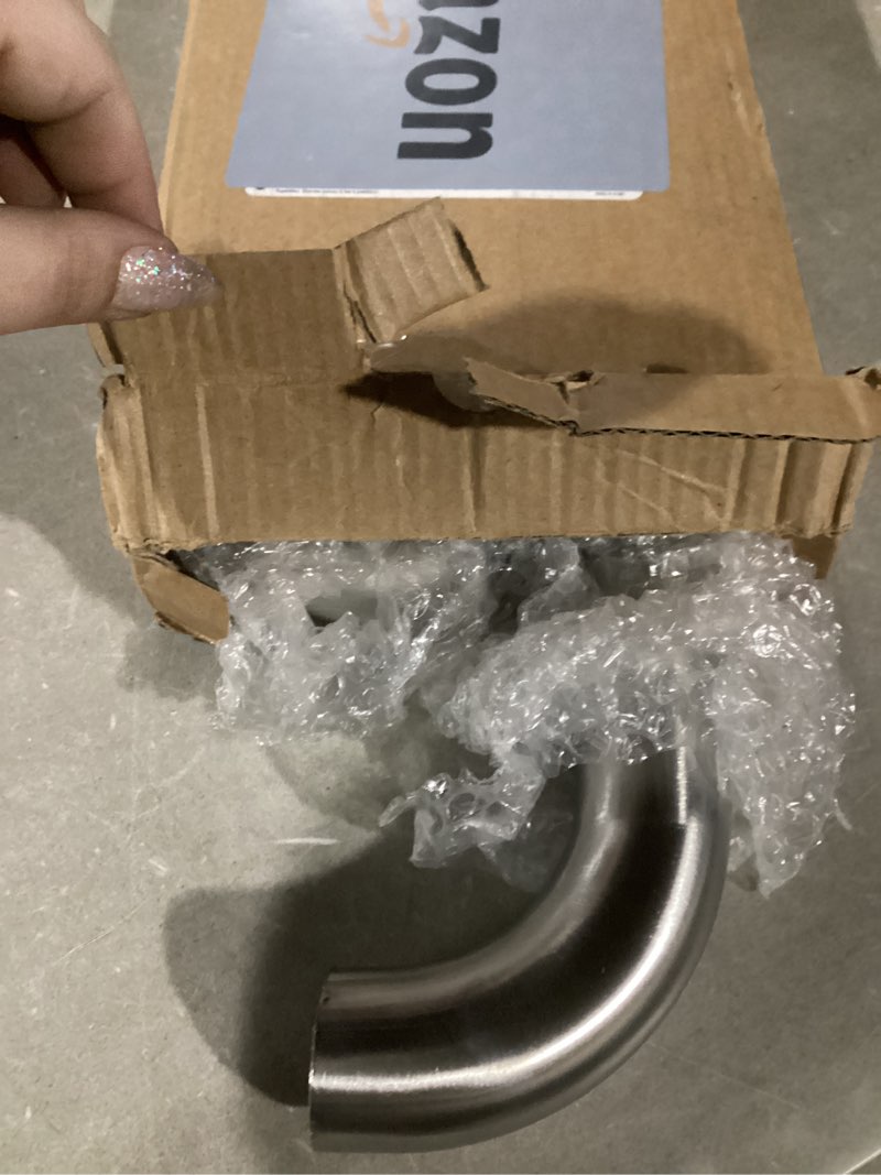 Condition photo showing Good Condition for 2 Pack 24 Inch Shower Grab Bar, ZUEXT Satin Brushed Nickel Stainless Steel Bathroom Grab Bar, Shower Balance Bar,Safety Hand Rail Support,Handicap Elderly Senior Assist Bath Handle(1.25" Diameter) satin brushed nickel 24 Inch