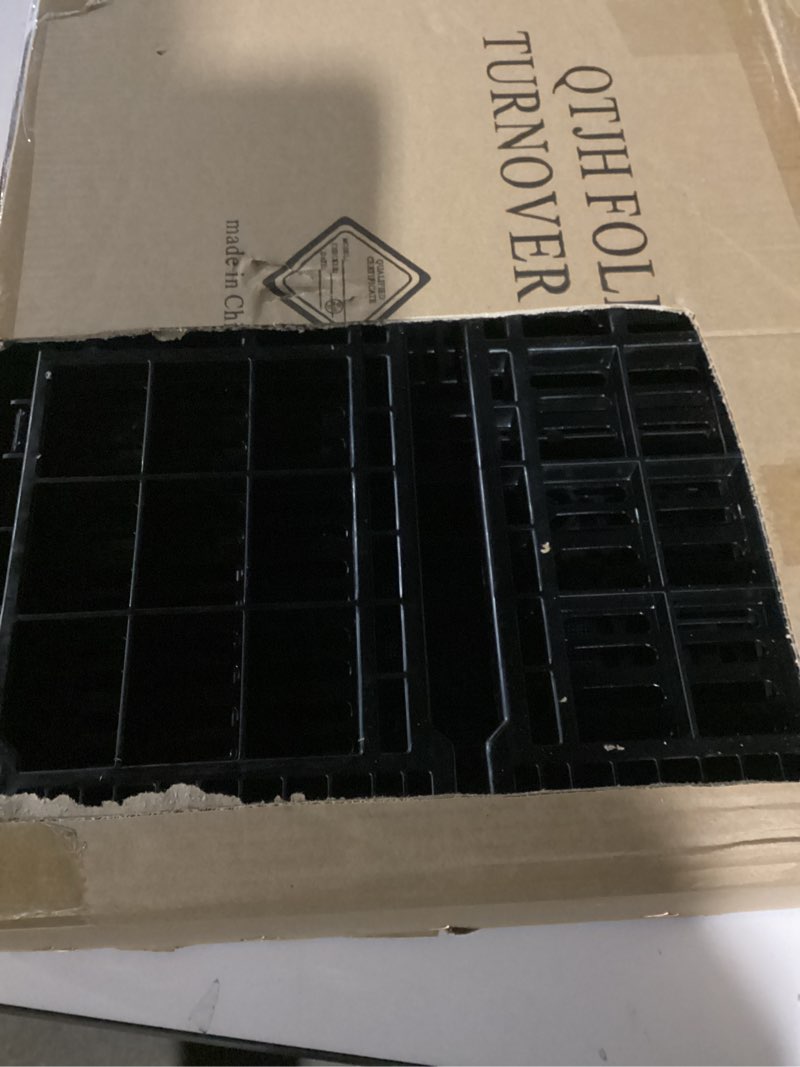 Condition photo showing Good Condition for Collapsible Storage Bin Containe?52 Liter Transferheavy duty plastic storage box,milk crates heavy duty Transit storage of various items black (2)