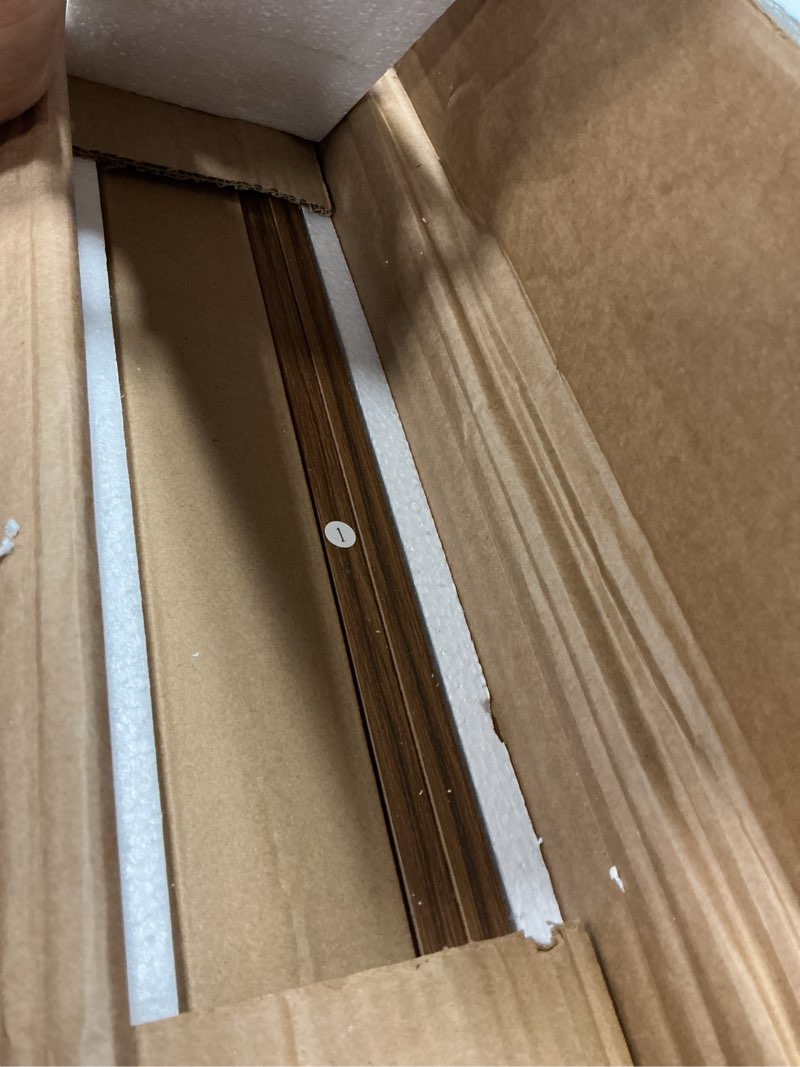 Condition photo showing Good Condition for Smuxee Walnut TV Stand with Line Groove Design, 47.2\" Mid Century Modern TV Media Console for TVs up to 55\", TV Cabinet with Adjustable Shelf & 2 Cabinets for Living Room Light Walnut for Tvs Up to 55\"