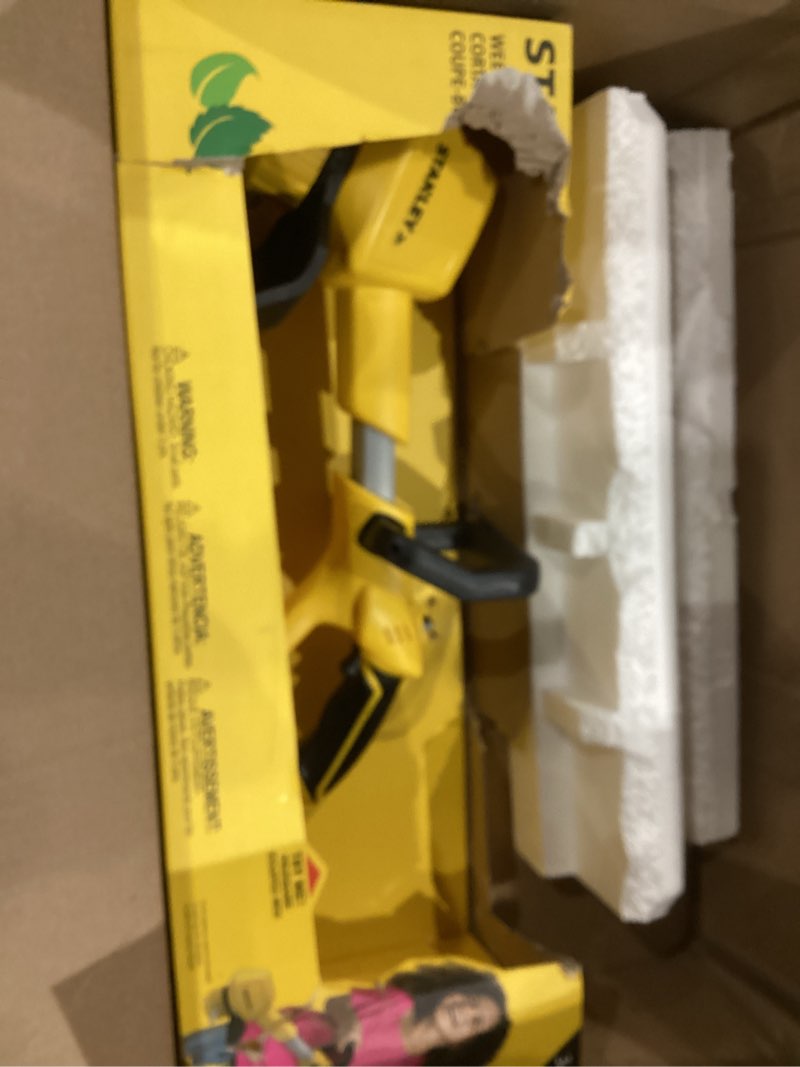Condition photo showing As Is for stanley jr kids hedge trimmer - battery operated toy hedge trimmer for kids - fun pretend play tool for outdoor adventures - safe and realistic design for little gardeners. ages 3+