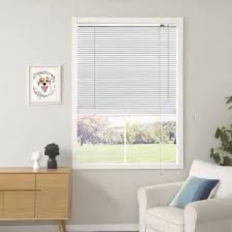 YIIBAII Mini Blinds Suitable for 28" W x 64" H Windows 1" Aluminum Horizontal Venetian Blinds Darken