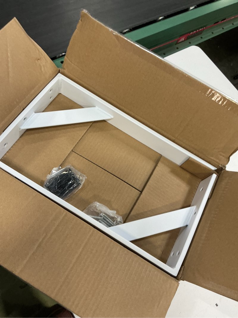Condition photo showing Good Condition for White Floating Shelf Bracket 10 Inch, 6 Pack Heavy Duty Shelf Brackets, Wall Shelf Bracket for DIY D