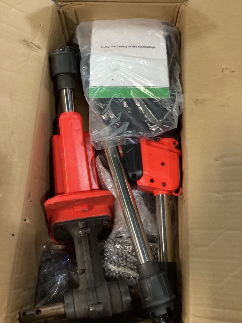 Condition photo showing As Is for 21v cordless tiller for gardening, 120mins runtime rototiller, 11.8" width 6.6" depth garden tiller with 2x4.0ah batteries, 360rpm electric cultivator for lawn/soil/cultivation/garden 59inch