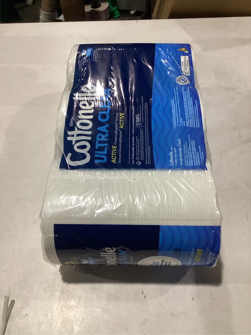 Condition photo showing New/Like New for cottonelle ultra clean toilet paper with active cleaningripples texture, strong bath tissue, 24 family mega rolls = 132 regular rolls (4 packs of 6) family mega roll 353 sheets (pack of 24)