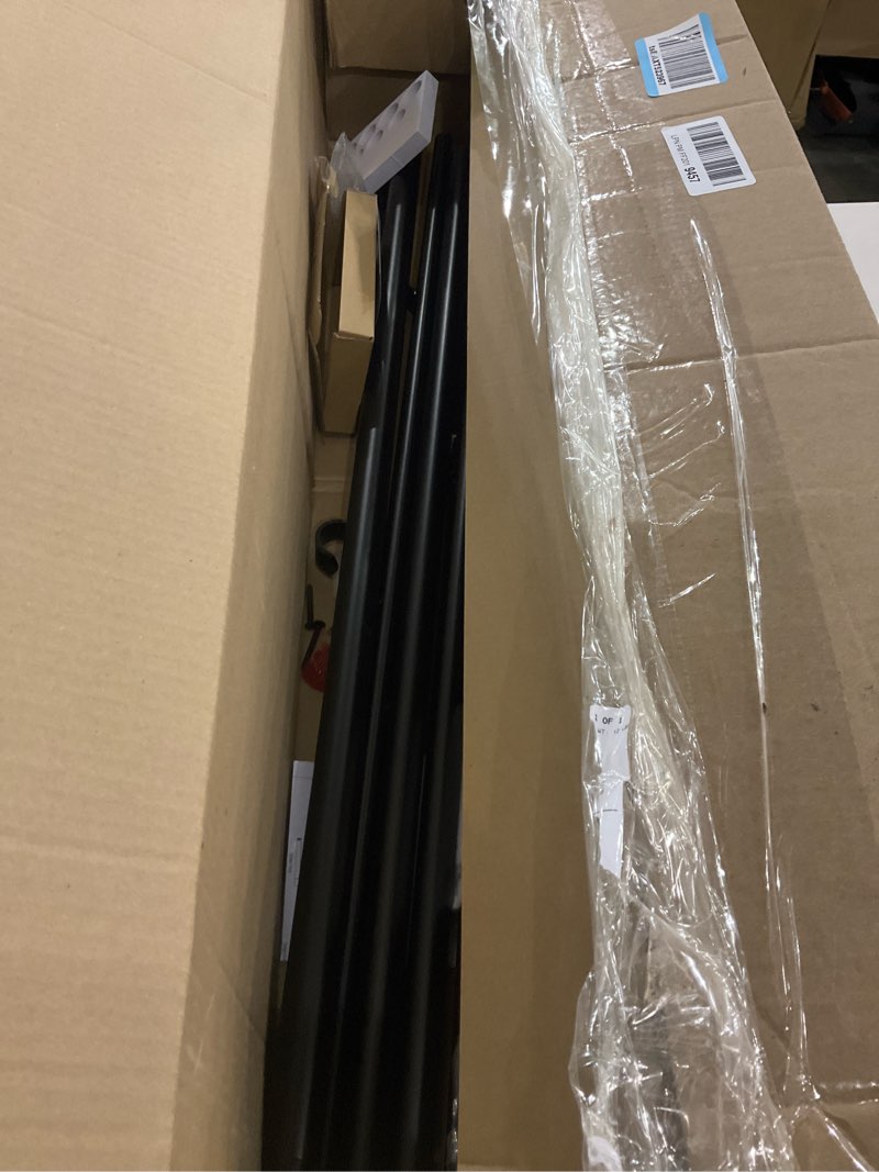 Condition photo showing item condition for KAMANINA 1 Inch Double Curtain Rods 66 to 120 Inches (5.5-10 Feet), Heavy Duty Adjustable Double Curtain Rod for Windows, Black Drapery Rods with End Caps Black 66-120"
