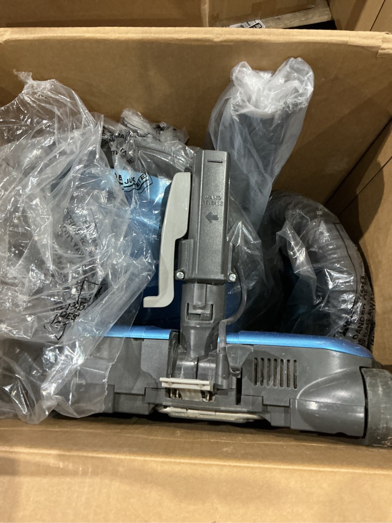 Condition photo showing As Is for kenmore bc3005 pet friendly lightweight bagged canister vacuum cleaner with extended telescoping wand, hepa, 2 motors, retractable cord, and 4 cleaning tools, blue