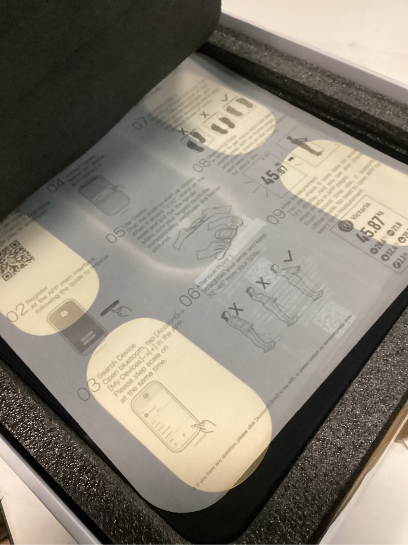 Condition photo showing Good Condition for RunStar Smart Scale FSA&HSA Eligible, 8 Electrodes Digital Bathroom Scale for Body Weight and Fat, BMI, Muscle Mass 28 Body Composition Measurement, with Full-Color TFT LCD on Retractable Handle black