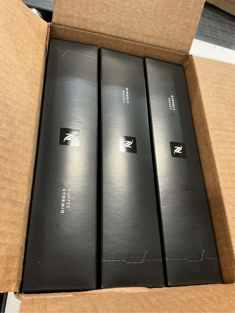 Condition photo showing Good Condition for  (Best before 31 /01 2026 ) Nespresso Capsules Vertuo, Stormio, Dark Roast Coffee, 30-Count Coffee Pods, Brews 7.8oz. Stormio 30 Count (Pack of 1)