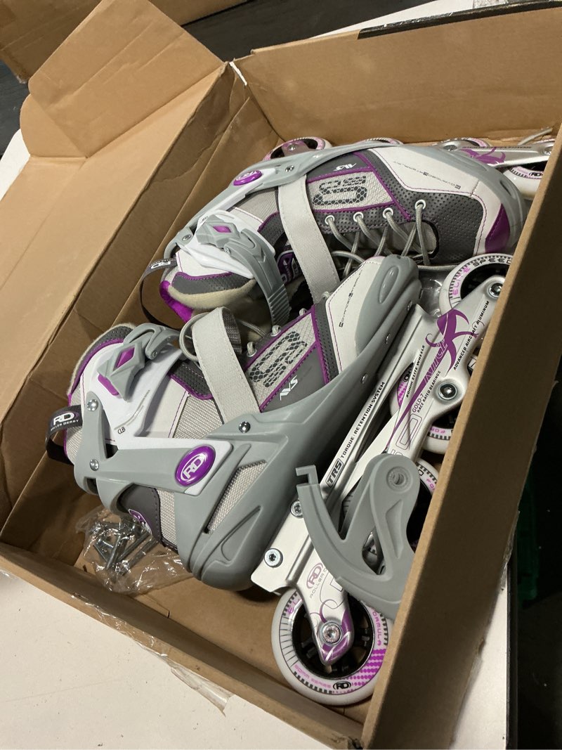 Condition photo showing Good Condition for roller derby aerio q-60 women's inline skates purple 7