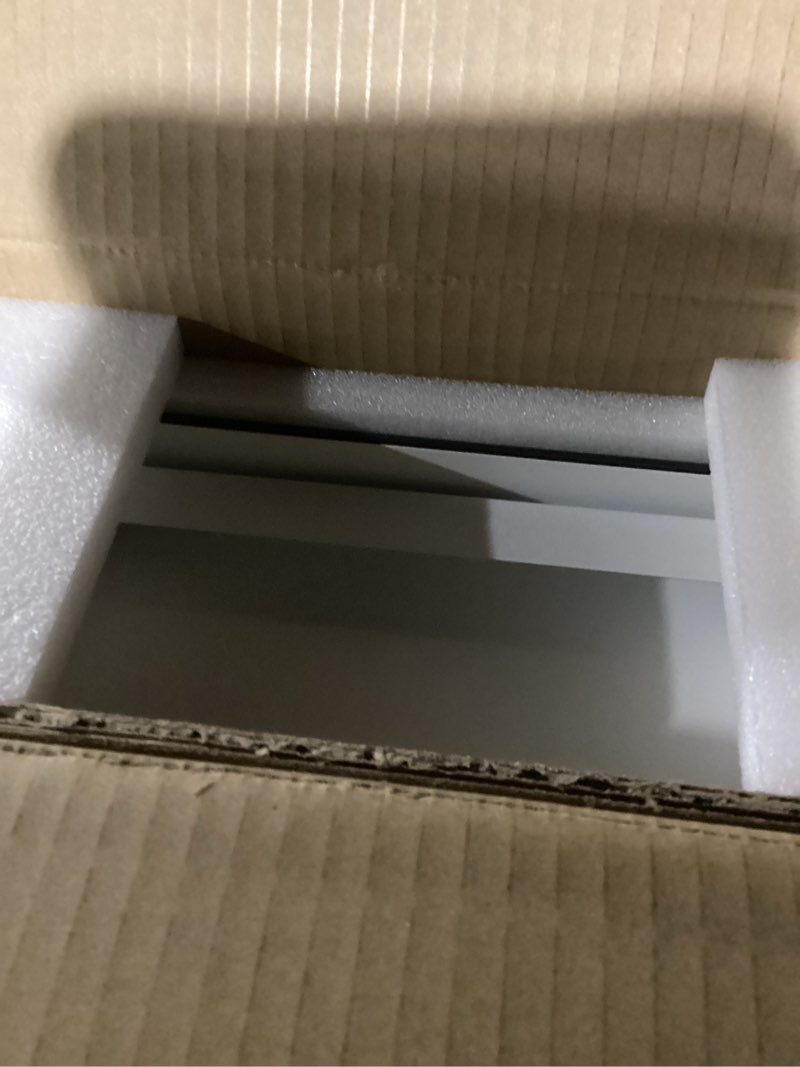 Condition photo showing Good Condition for Bathroom Medicine Cabinet with Beveled Edge Mirrored Door 14 x 18 inch, Recessed or Surface Mount, with Adjustable Glass Shelves Matt White 14x18 inch Beveled Edge Mirror