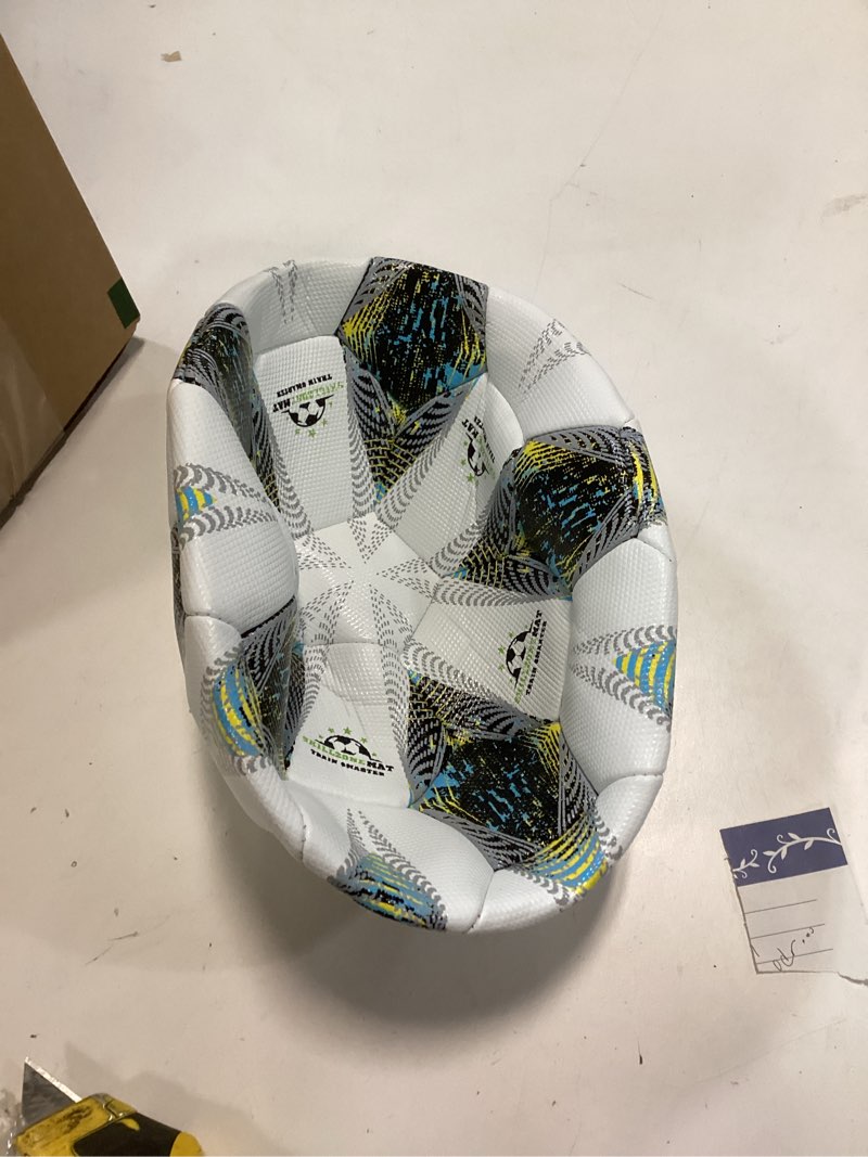 Condition photo showing Good Condition for ( only ball) SkillZone Soccer Training Mat - Complete Set with Video Hub | Includes Grip Socks & Carry Bag | Non-Slip, Ultra-Thick & Wide for Agility, Ball Control & Mastery | Indoor & Outdoor Soccer Trainer for All Ages (MIdnight Strike With Ball)