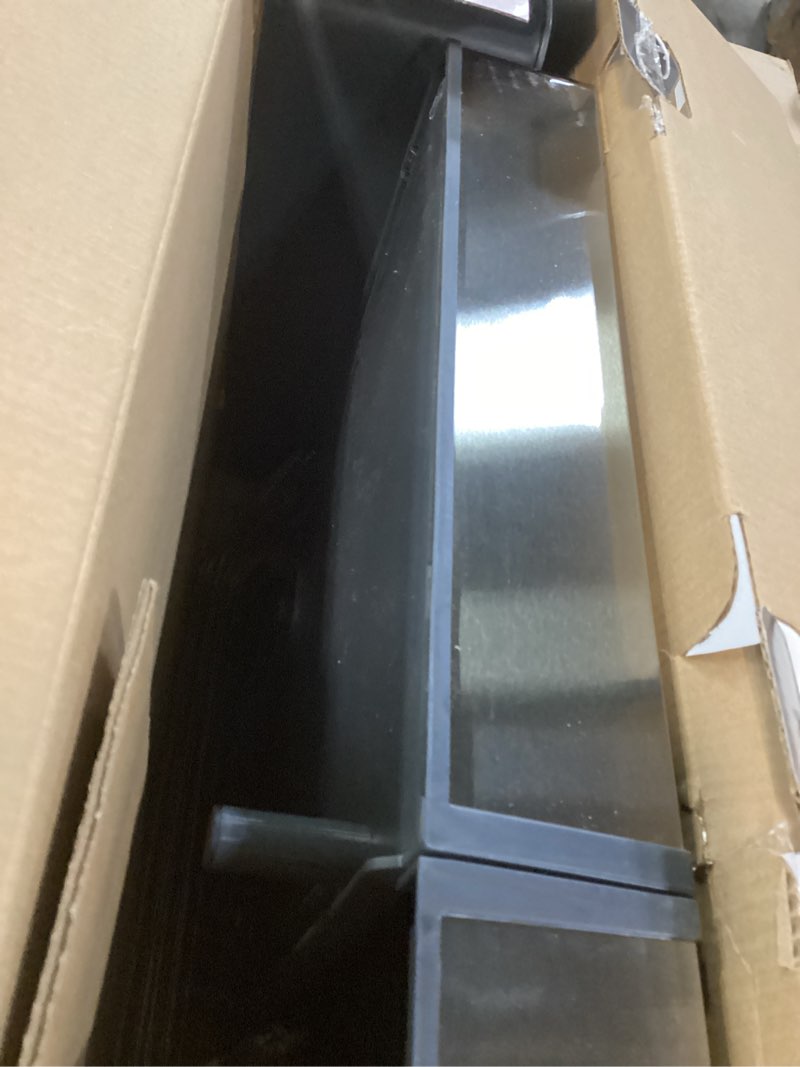 Condition photo showing As Is for Joseph Joseph Extend Max Steel Expanding Dish Drying Rack, high Capacity for Large Items, Cutlery and Knife Holder, Swivel Draining Spout, Stainless Steel Max Gray