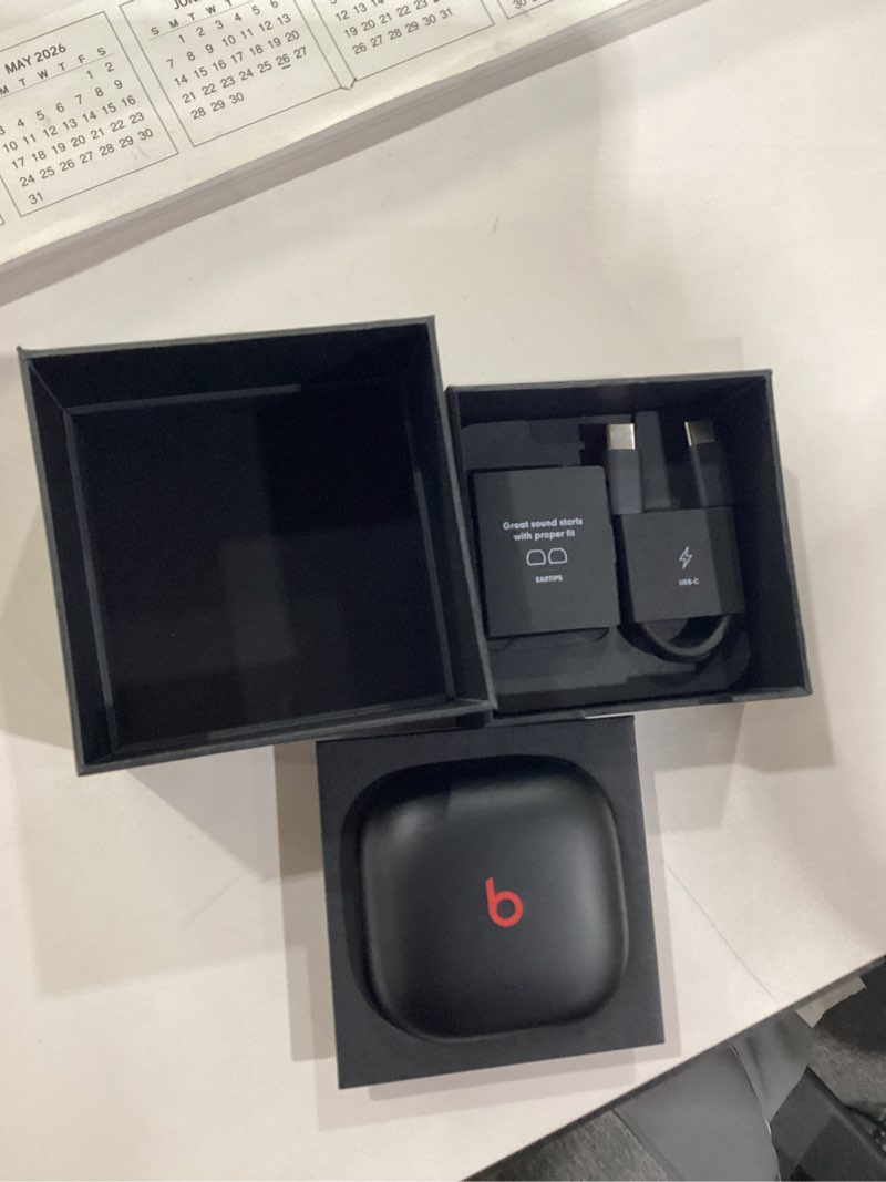 Condition photo showing New/Like New for Beats Fit Pro (1st Gen) - True Wireless Noise Cancelling Earbuds - Active Noise Cancelling - Sweat Resistant Earphones, Compatible with Apple & Android, Class 1 Bluetooth®- Beats Black Beats Black Fit Pro Without AppleCare+