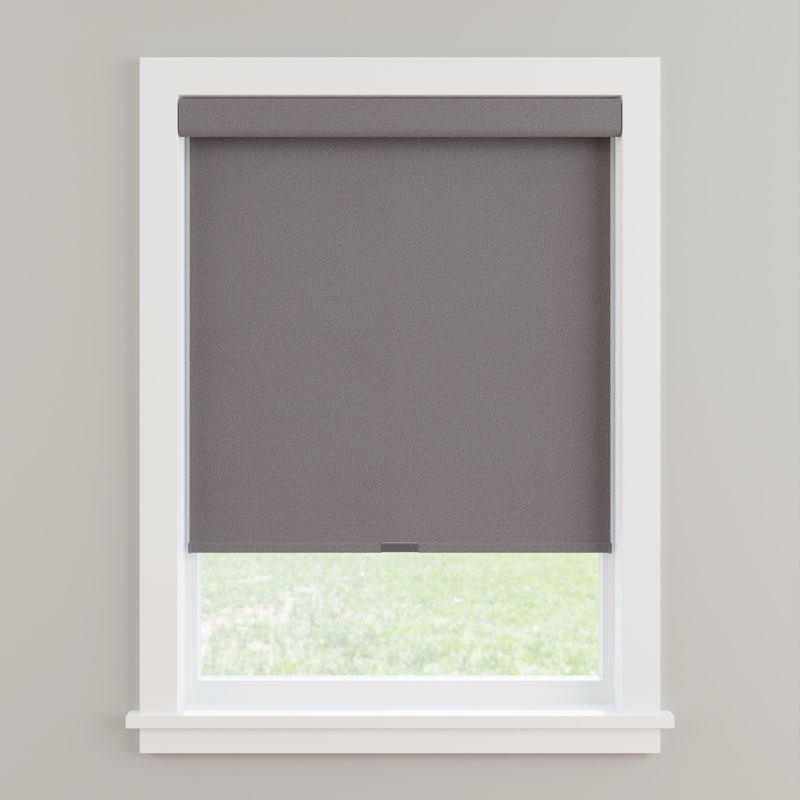 allen + roth 47-in x 72-in gray room darkening cordless roller shade