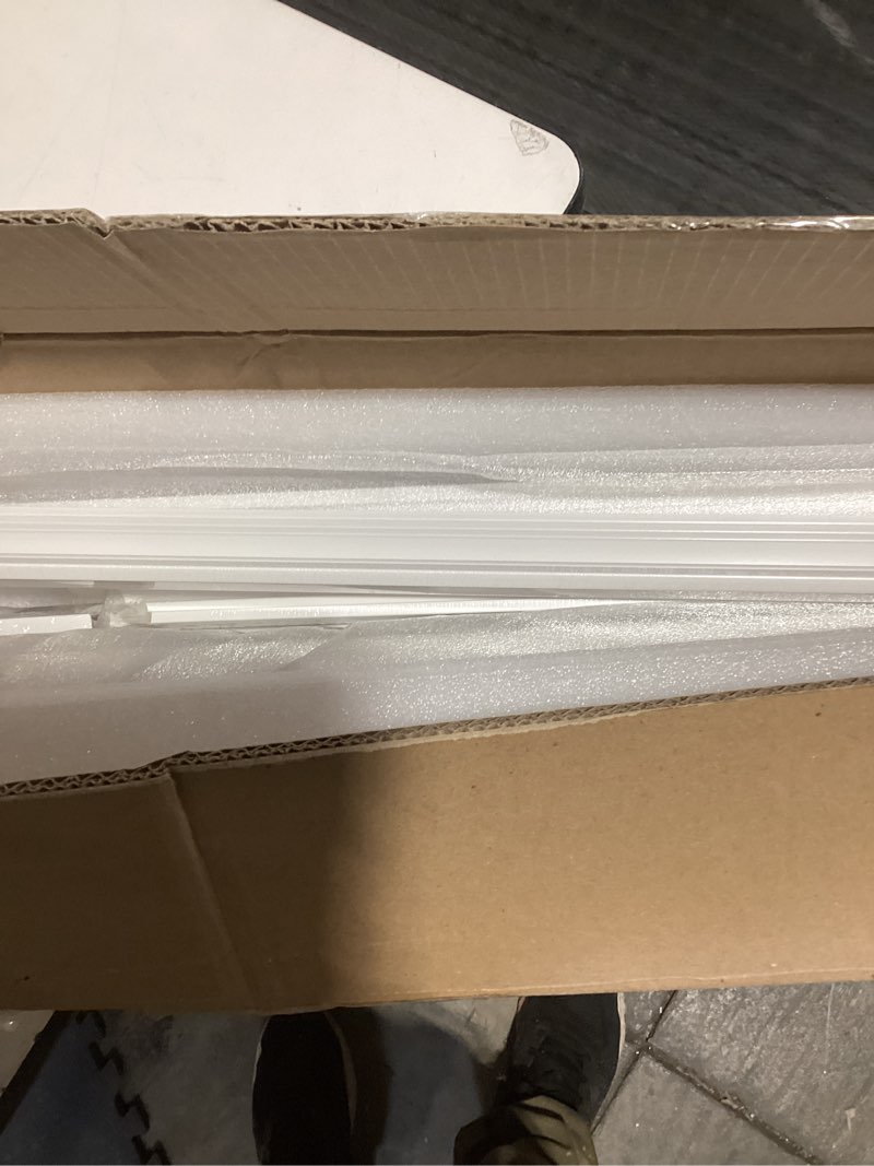 Condition photo showing Good Condition for Art3d Pre-Cut Wall Molding Set of 6 pcs, Ready-to-Assemble Wainscoting Panels for Interior Wall Décor Living Room Bedroom Accent Wall - Installed with Glue, 3 Top 3 Bottom White: Style 2
