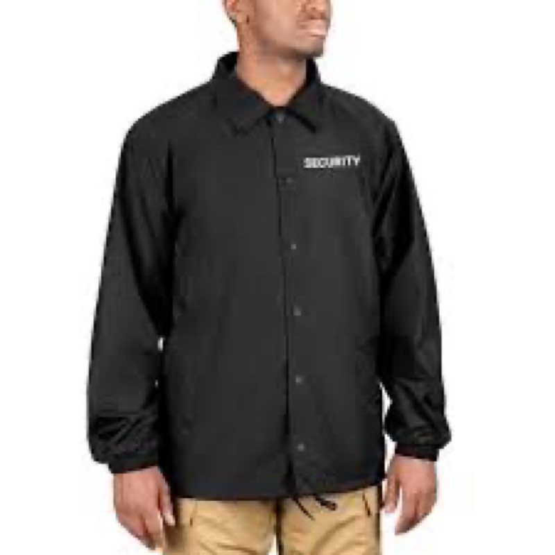 PROPPER Uniform Security Wind Breaker Coaches Jacket Style Windbreaker, Black, Large