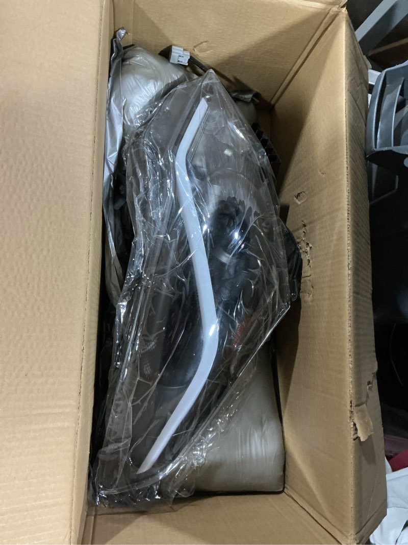 Condition photo showing As Is for acanii - for [halogen model] 2012-2015 subaru impreza black housing smoked lens led tube projector headlights headlamps