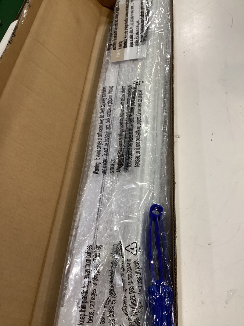 Condition photo showing Good Condition for HESTIA No Drill Cordless Room Darkening Vinyl Mini Blinds, 1” L-Shaped PVC Slats Venetian Horizontal Blind Privacy Indoor Window Coverings for Bedroom, Bathroom and Kitchen, White, 18" W X 50" H 18"W x 50"H Signal White