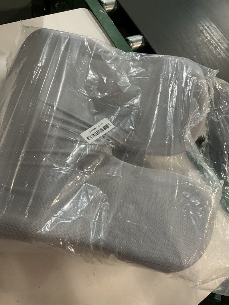 Condition photo showing Good Condition for Seat Cushion, Wide & Soft Support Memory Foam Cushion for Office Chair, Desk Chair, Car Seat, Airplane, Ergonomic Sciatica, Hip & Tailbone Pain Relief Cushion for Long Sitting Light Gray