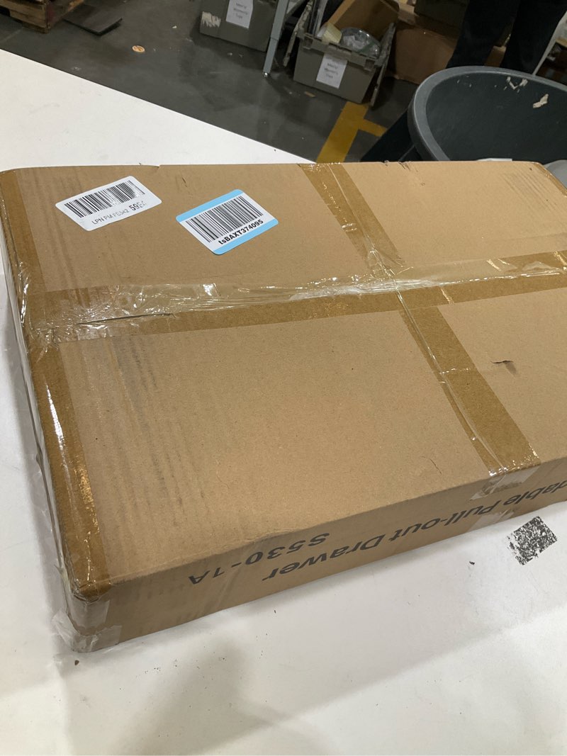 Condition photo showing Good Condition for Kitstorack Pull out Cabinet Organizer, Expandable(12"-20") Heavy Duty Slide out Drawers Fixed with Adhesive Nano Film for Pots, Roll out Shelf Storage for Kitchen Base Cabinet Organization(White) White 21"D×12"-20"W(1 Pack)