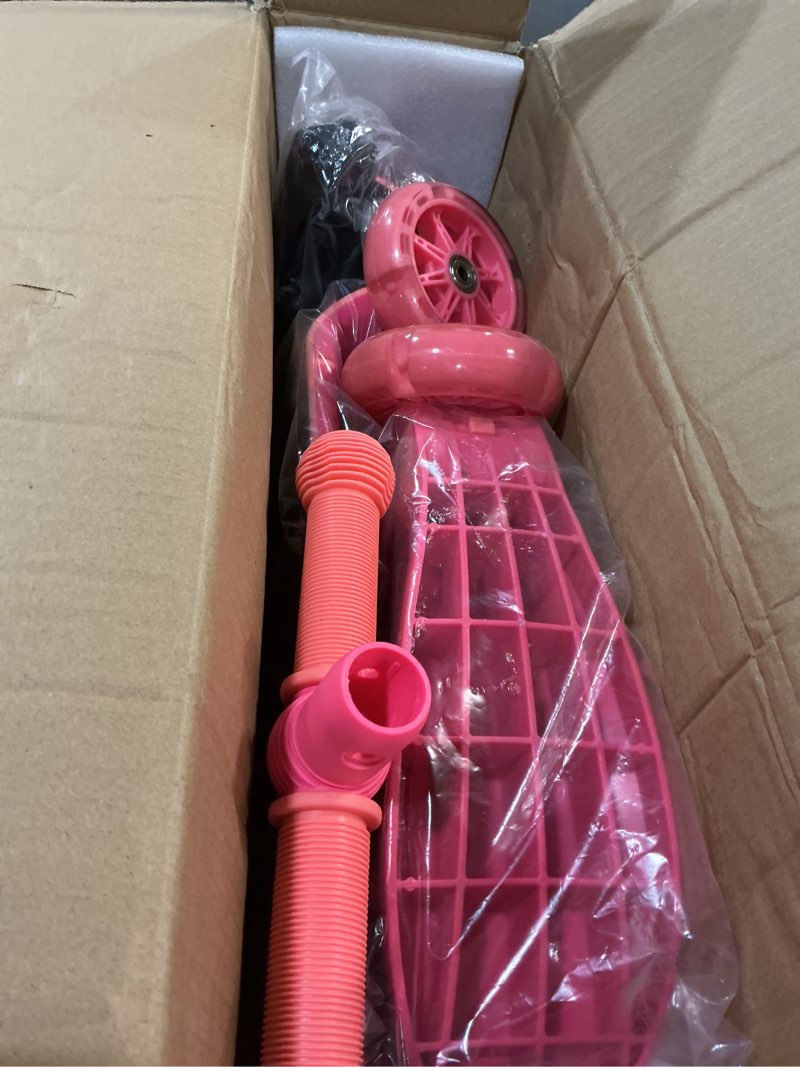 Condition photo showing Good Condition for gotrax ks3 pro folding kick scooter for kids, one key removable seat & 3 extra wide pu light-up wheels and anti-slip deck, adjustable height handlebar and lean-to-steer scooter for children aged 2-8 pink
