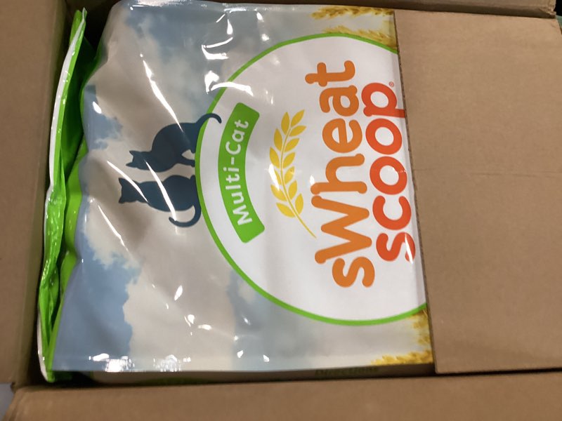 Condition photo showing New/Like New for swheat scoop natural wheat multi-cat litter, superior clumping with odor neutralizing enzymes, 25 pound bag multi-cat odor control