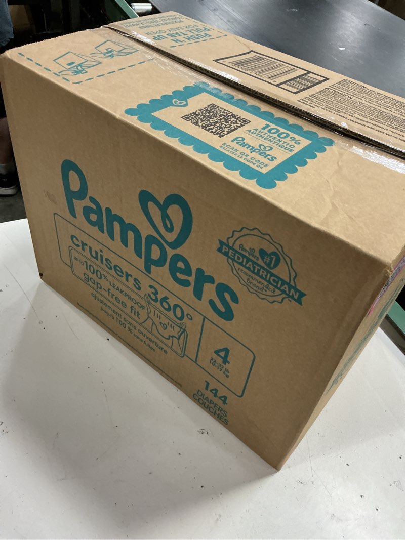 Condition photo showing New/Like New for pampers diapers - cruisers 360 - size 4, 144 count, babyproof up to 100% leakproof pull-on diaper size 4 144