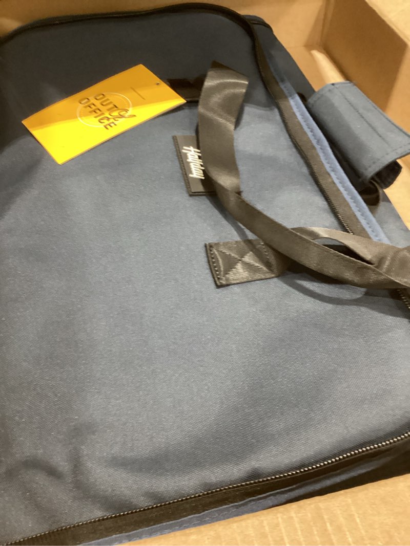 Condition photo showing Good Condition for Halfday Convertible 2-in-1 Garment Duffel Weekender Bag 45L | Wrinkle-Free Travel, Hanging Suit Compartment, Shoe Pockets, Trolley Sleeve. Durable & Water-Resistant Carry-On, Marine Marine Original, 45l