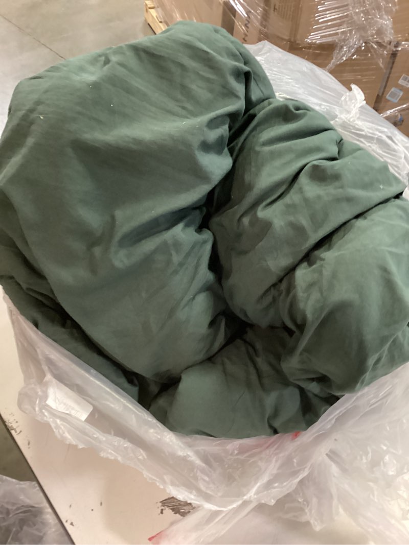 Condition photo showing As Is for WRENSONGE King Size Comforter Set - 3 Pieces Deep Forest Comforter Prewashed Soft Lightweight for All Seasons,Fluffy Down Alternative Comforter King Size with 2 Pillow Shams Deep Forest King(102"*90")