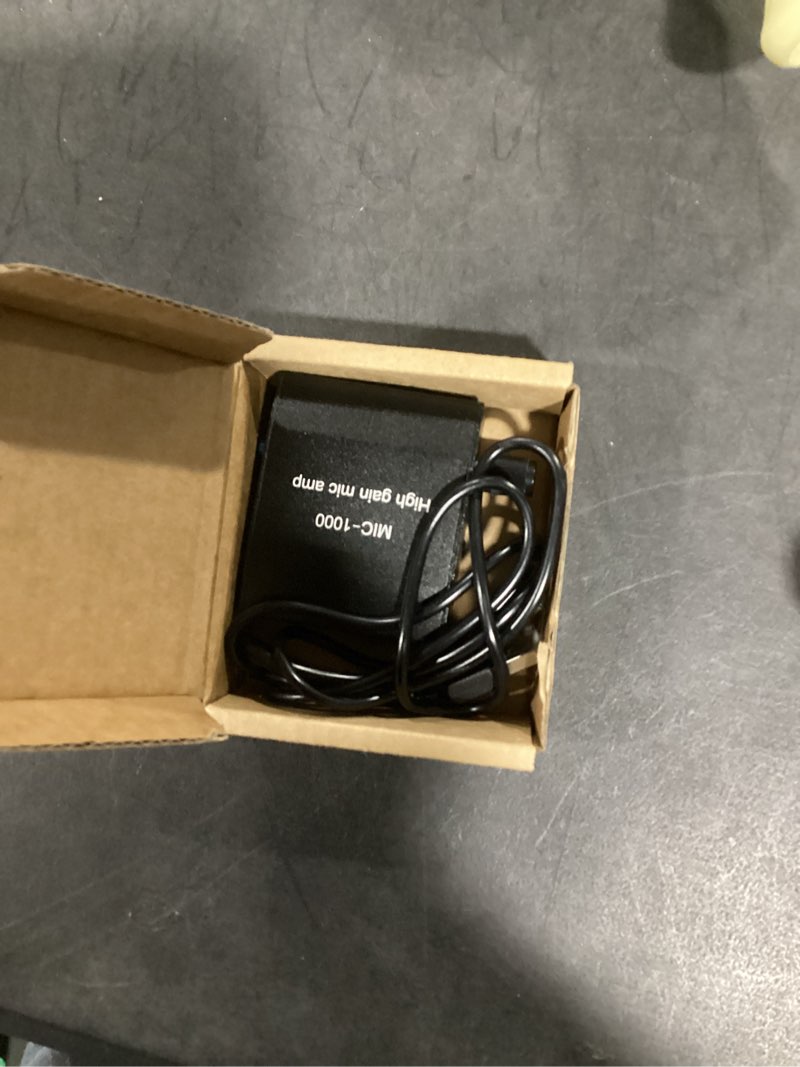 Condition photo showing Good Condition for adjustable gain electret microphone amp, 3.5mm input sound preamplifier me1, built in bias, output 3.5mm interface, 0-20db gain, dc5-12v power supply