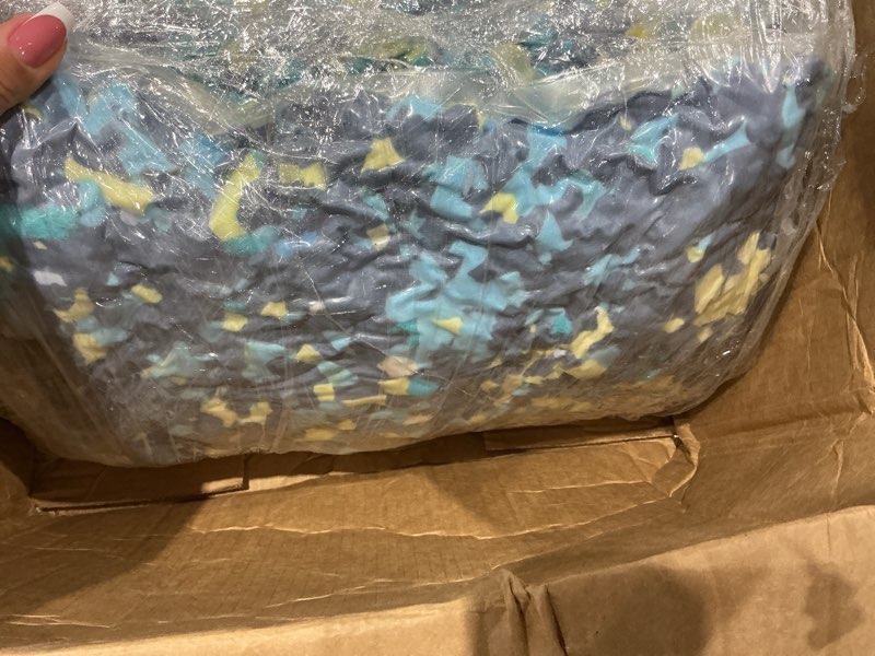 Condition photo showing Good Condition for bean bag filler, 20lbs shredded memory foam stuffing, filling & refill for bean bag chairs, couch cushions, punching bags, pillows, sofas, dog beds, multi color & shape(pack of 4) multi color 20 pound (pack of 1)