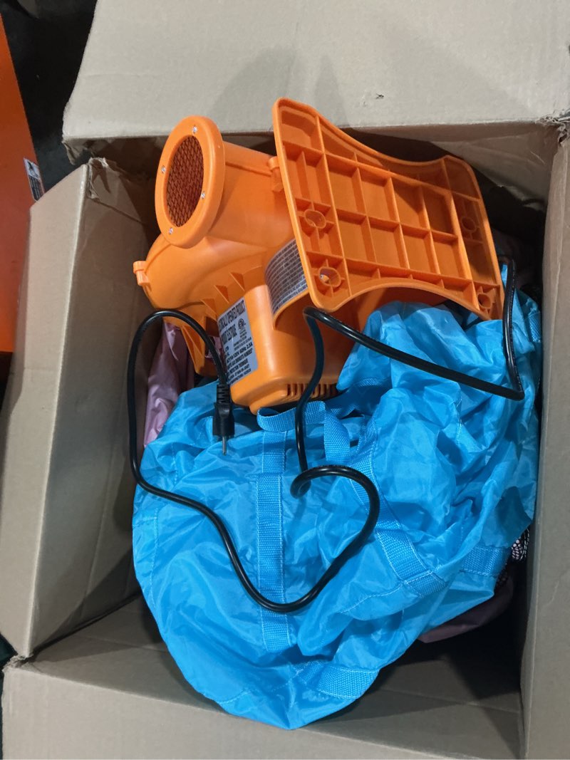 Condition photo showing As Is for (Similar to stock photo) ACTION AIR [Updated Version] Bounce House, Inflatable Bouncer with Air Blower, Jumping Castle with Slide, Family Backyard Bouncy Castle, Durable Sewn with Extra Thick Material, Idea for Kids (C-9745) High Mechanical Oxford Fabric