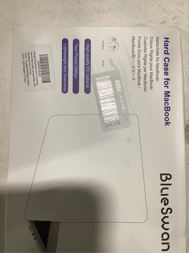Condition photo showing Good Condition for blueswan anti-cracking hard shell case for macbook pro 13 inch, m2/m1 2022-2016 a2338 a2289 a2251 a2159 a1989 a1706 a1708, scratch resistant & drop-protection soft tpu bumper, frosted midnight green 2016-2022 macbook pro 13 m2 m1 frosted midnight green