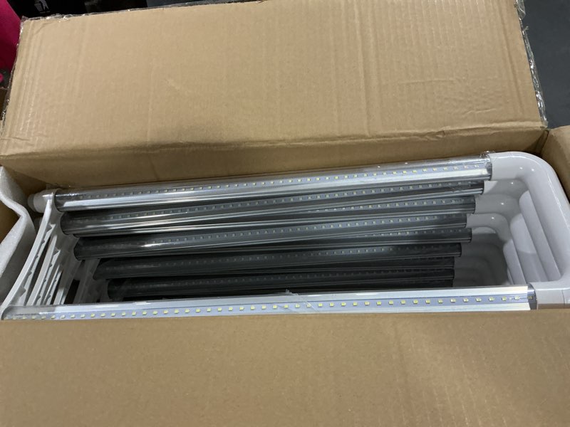 Condition photo showing Good Condition for romwish u shaped led tube lights, t8 t12, 18w(40w equiv.), 6000k cool white, 2400lm, fluorescent light tube replacement, ballast bypass, dual-ended powered, clear cover, 10 pack, etl 6000k 10 pack