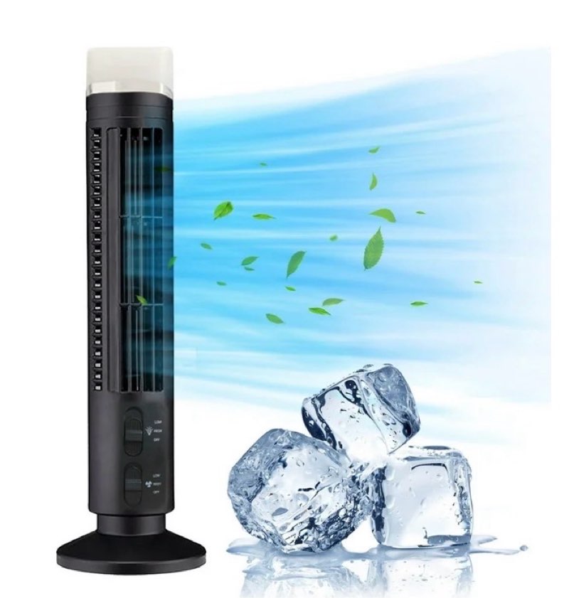 2-Speed Bladeless Tower Fan, white