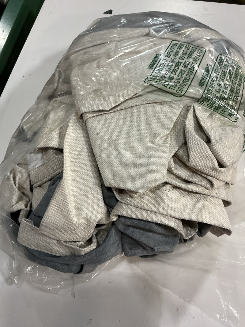 Condition photo showing As Is for 100% blackout shield linen blackout curtains for bedroom 108 inches long, back tab/rod pocket living room drapes, thermal insulated blackout curtains 2 panels set, 50" w x 108" l,cream cream 50"w x 108"l (pack of 2)